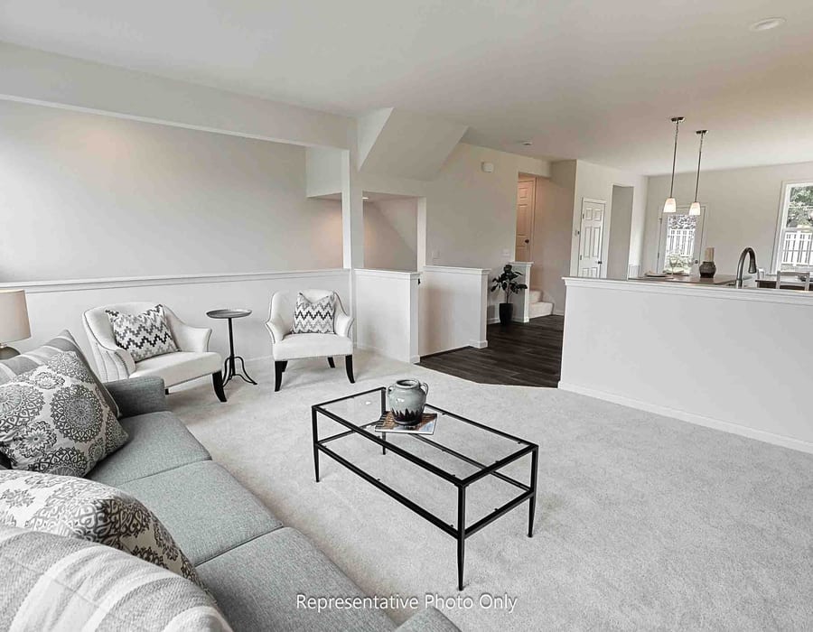 Modern townhome interior with open plan living